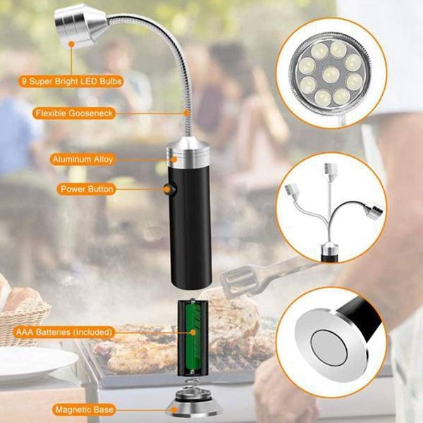 tools & accessories lber 3-piece barbecue light 360 degree neck adjustable for outdoor black
tools & accessories lber 3-piece barbecue light 360 degree neck adjustable for outdoor black