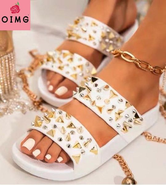 punk rivet summer women slides outdoor slippers flat heel platform thick sole pu leather beach cool female sandals solid, Black
punk rivet summer women slides outdoor slippers flat heel platform thick sole pu leather beach cool female sandals solid, Black