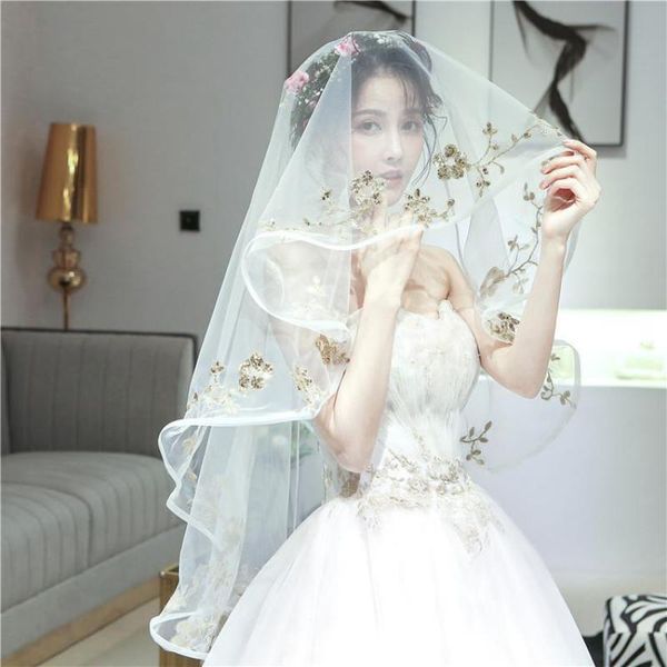 bridal veils velos de novia vintage 2 layers short women wedding luxury white sequins bride veil voile mariage court 05482, Black
bridal veils velos de novia vintage 2 layers short women wedding luxury white sequins bride veil voile mariage court 05482, Black