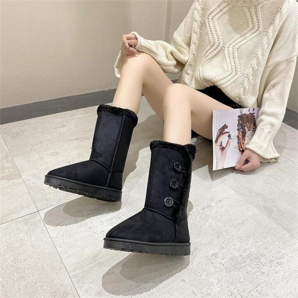 boots winter women platform shoes keep warm mid-calf snow ladies buttons comfortable quality chaussures femme, Black
boots winter women platform shoes keep warm mid-calf snow ladies buttons comfortable quality chaussures femme, Black