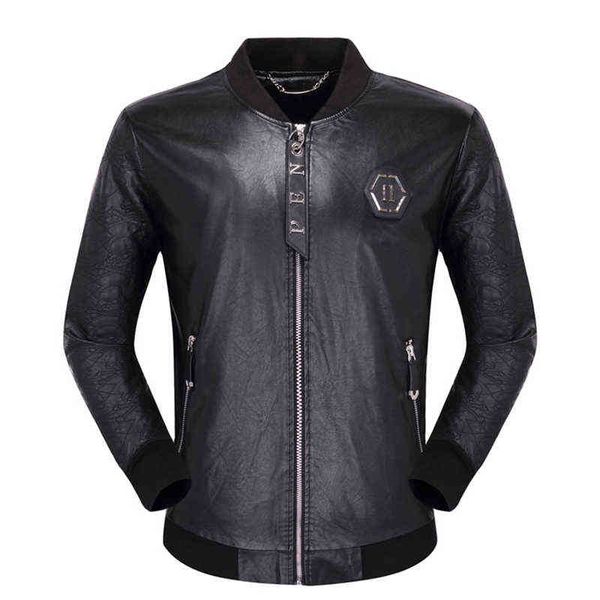men's leather leather clothing men imitation pp empty pu schedel plein jas herfst en winter casual mode slim locomotive trend j0909, Black
men's leather leather clothing men imitation pp empty pu schedel plein jas herfst en winter casual mode slim locomotive trend j0909, Black