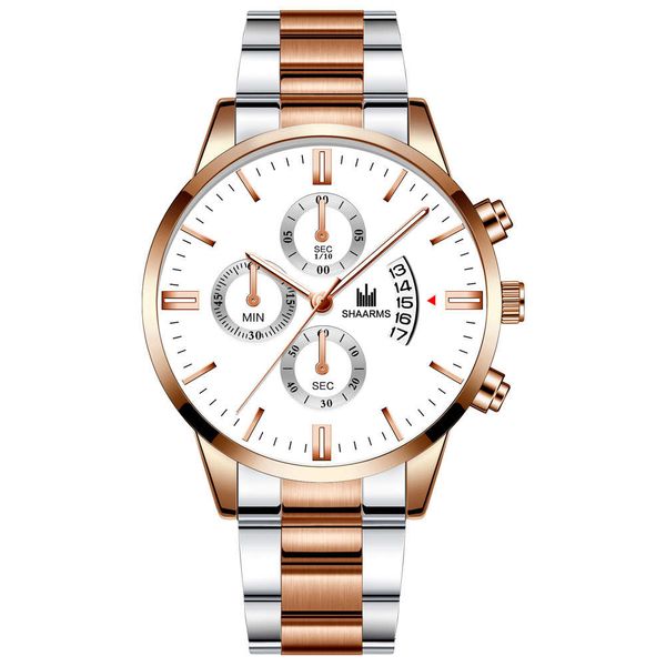 watch sharms men's quartz steel band version simple trend calendar, Slivery;brown
watch sharms men's quartz steel band version simple trend calendar, Slivery;brown