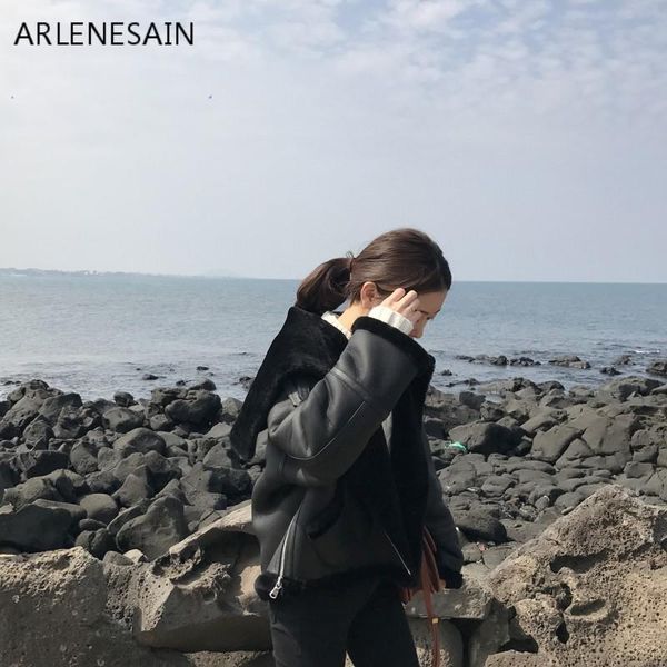 women's fur & faux arlenesain custom women sheep wool short black coat warm atmosphere
women's fur & faux arlenesain custom women sheep wool short black coat warm atmosphere