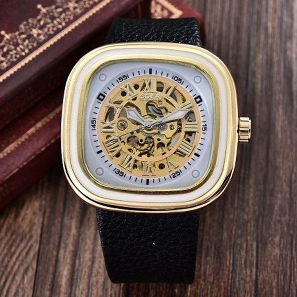 mens designer watch men mechanical watches fashion square sports leather automatic skeleton wristwatches, Slivery;brown
mens designer watch men mechanical watches fashion square sports leather automatic skeleton wristwatches, Slivery;brown