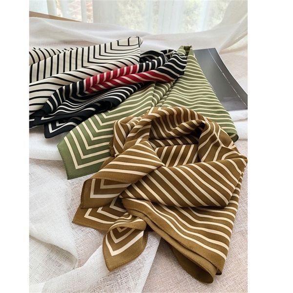 100% silk scarf neckerchief women ladies super fashion stripe print square scarfs head hair accessories 57x57cm y201007, Blue;gray
100% silk scarf neckerchief women ladies super fashion stripe print square scarfs head hair accessories 57x57cm y201007, Blue;gray