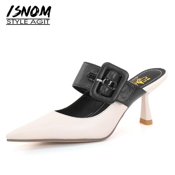 slippers isnom 2021 women pointed toe slides buckle thin high heels shoes female casual summer, Black
slippers isnom 2021 women pointed toe slides buckle thin high heels shoes female casual summer, Black