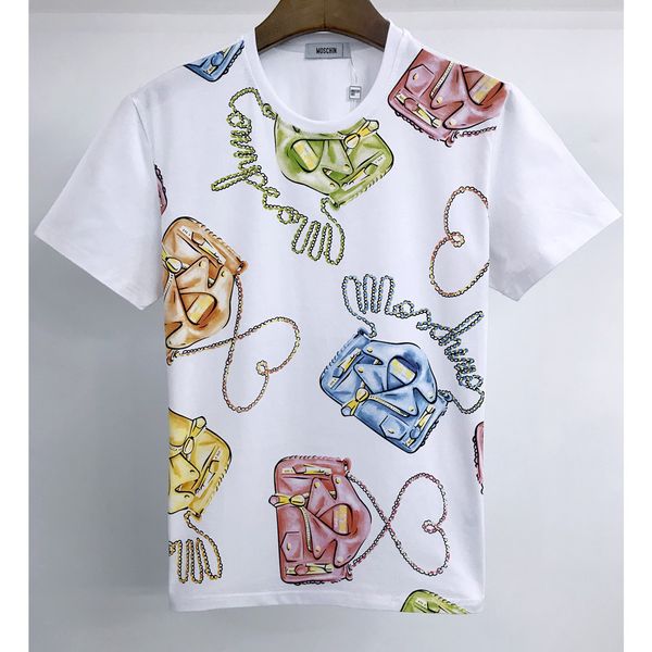 2021 high-end summer fashion men's t-shirt color bag pattern short-sleeved cotton wholesale m-3xl, White;black
2021 high-end summer fashion men's t-shirt color bag pattern short-sleeved cotton wholesale m-3xl, White;black