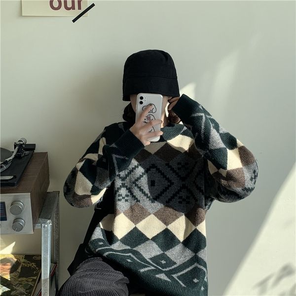 women sweater pullover fashion autumn diamond-shaped lattice women pullover sweater cute british style sweater 210522, White;black
women sweater pullover fashion autumn diamond-shaped lattice women pullover sweater cute british style sweater 210522, White;black