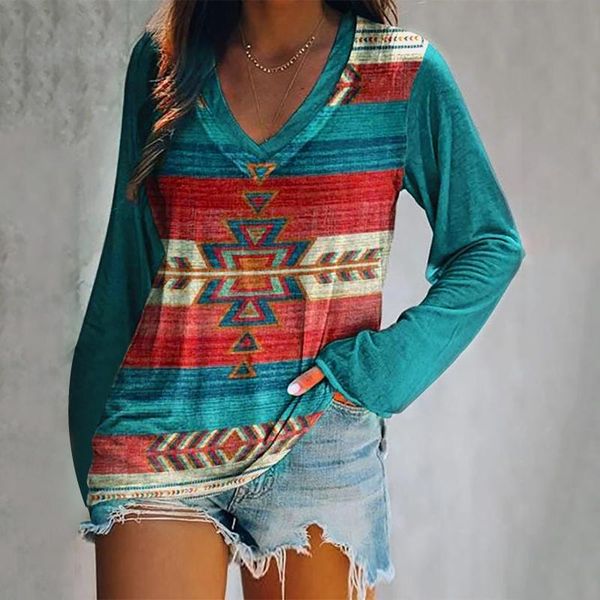 women's blouses & shirts 45# casual folk-custom print blouse harajuku long sleeve v-neck for women oversized loose graphic blusa, White
women's blouses & shirts 45# casual folk-custom print blouse harajuku long sleeve v-neck for women oversized loose graphic blusa, White
