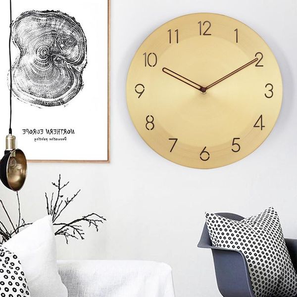 wall clocks nordic clock household fashion light luxury pure copper watch modern minimalist mute decoration creative
wall clocks nordic clock household fashion light luxury pure copper watch modern minimalist mute decoration creative