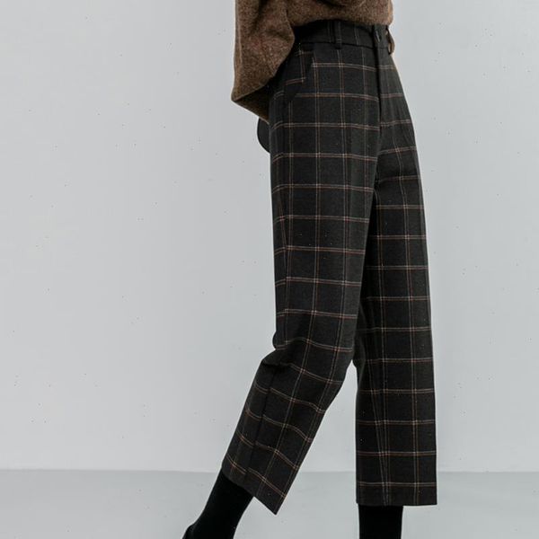 3xl womens pants woolen plaid thickened autumn winter high waist straight loose ankle length female boots plus size, Black;white
3xl womens pants woolen plaid thickened autumn winter high waist straight loose ankle length female boots plus size, Black;white