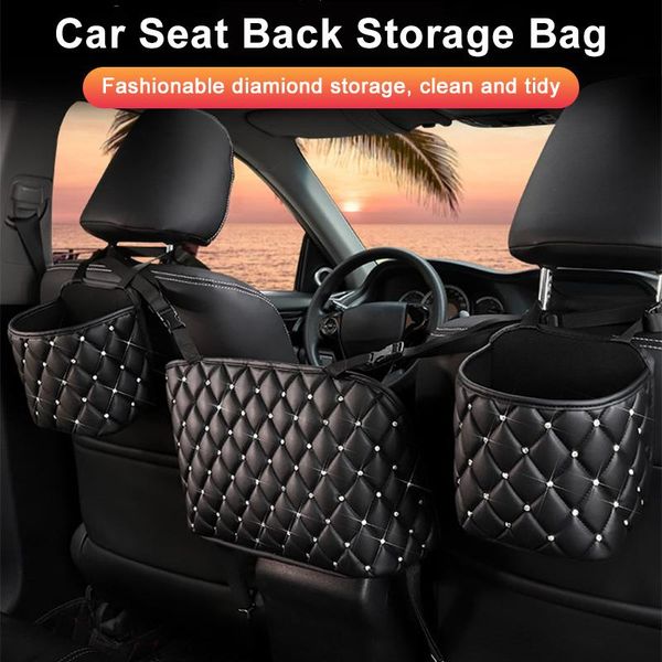 car organizer multi-pockets seat storage bag crystal pu leather container stowing tidying net backseat holder interior accessories
car organizer multi-pockets seat storage bag crystal pu leather container stowing tidying net backseat holder interior accessories