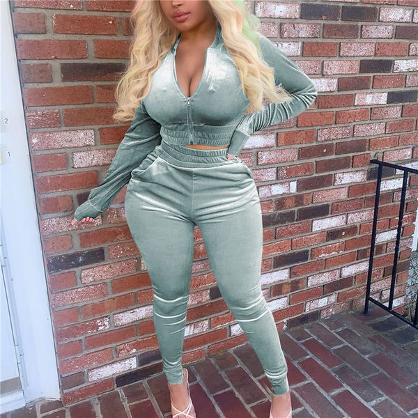 velvet two piece set long sleeve zip pocket sweatpants women tracksuit 2 piece set winter fall clothing outfitsby air, Black;white
velvet two piece set long sleeve zip pocket sweatpants women tracksuit 2 piece set winter fall clothing outfitsby air, Black;white