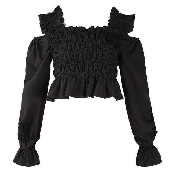 women's blouses & shirts women strap blouse long sleeve elastic ruched slim autumn off shoulder korean short black, White
women's blouses & shirts women strap blouse long sleeve elastic ruched slim autumn off shoulder korean short black, White