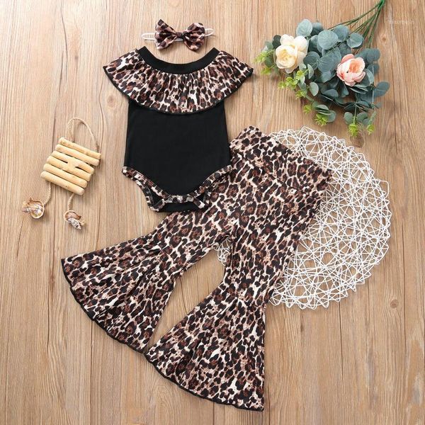 clothing sets summer born infant baby clothes girls 3pcs romper leopard pattern flared trousers with bowknot headband outfit set, White
clothing sets summer born infant baby clothes girls 3pcs romper leopard pattern flared trousers with bowknot headband outfit set, White
