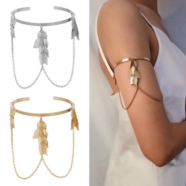 bangle greek leaf arm bracelet chain for women girls simple adjustable armlet, Black
bangle greek leaf arm bracelet chain for women girls simple adjustable armlet, Black