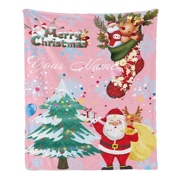 Personalized Santa Claus Pink Blanket Super Soft for Boy & Girl, Custom Fleece Blanket with Your Name Birthday Baby Shower
Personalized Santa Claus Pink Blanket Super Soft for Boy & Girl, Custom Fleece Blanket with Your Name Birthday Baby Shower