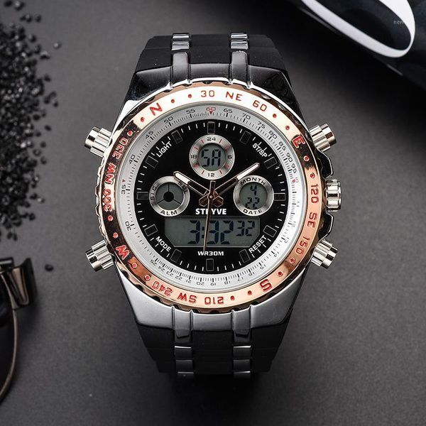 stryve men's brand watches fashion designer digital quartz movement military relogio masculino wristwatches, Slivery;brown
stryve men's brand watches fashion designer digital quartz movement military relogio masculino wristwatches, Slivery;brown