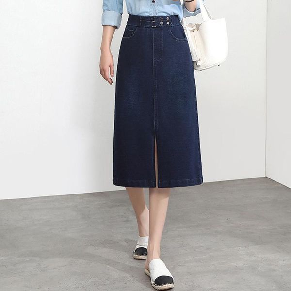 skirts 2021 spring summer arrival elastic high waist slimming simple stretch all-match women a-line denim long skirt, Black
skirts 2021 spring summer arrival elastic high waist slimming simple stretch all-match women a-line denim long skirt, Black