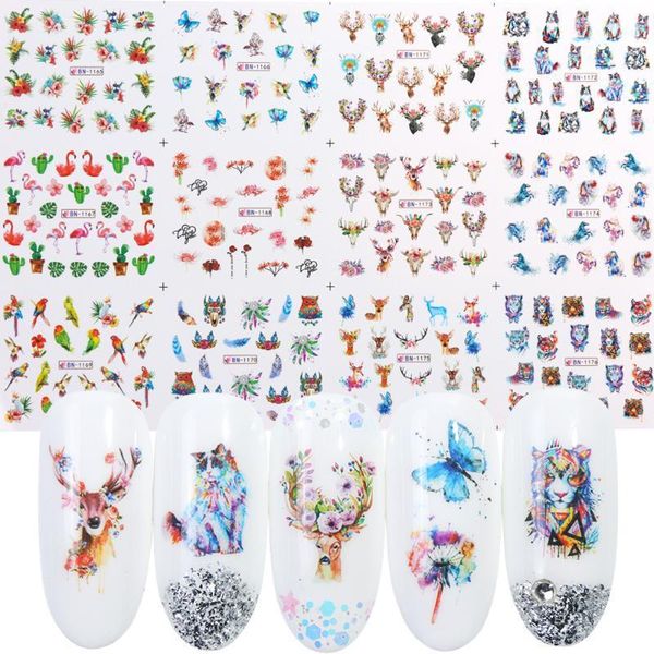 12pcs nail stickers ink flowers flamingo animals water transfer decals tattoo art decorations foils wraps manicure trbn-21, Black
12pcs nail stickers ink flowers flamingo animals water transfer decals tattoo art decorations foils wraps manicure trbn-21, Black