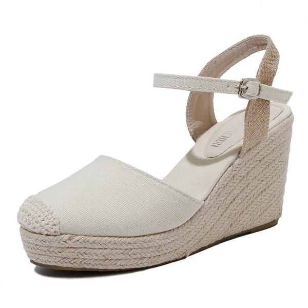 sandals 2021 spring and summer female fairy grass wedge heel baotou roman fisherman shoes linen canvas, Black
sandals 2021 spring and summer female fairy grass wedge heel baotou roman fisherman shoes linen canvas, Black
