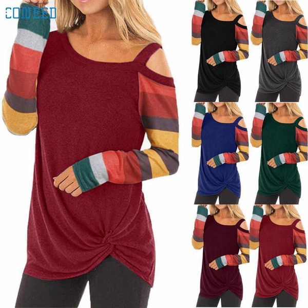 women's hoodies & sweatshirts womens off shoulder blouse fashion casual striped long sleeve conclusion design autumn lady blusas para m, Black
women's hoodies & sweatshirts womens off shoulder blouse fashion casual striped long sleeve conclusion design autumn lady blusas para m, Black