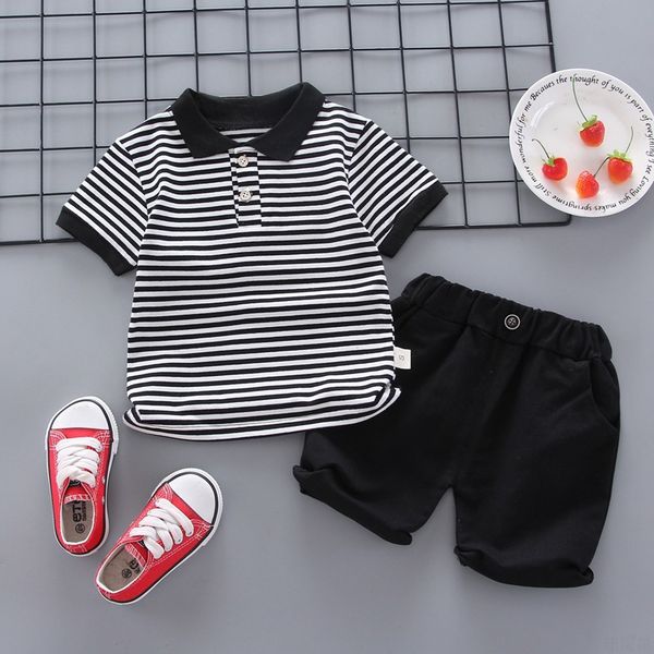 boys set summer t-shirt children lapel striped short sleeve + boy shorts two-piece set baby clothes, White
boys set summer t-shirt children lapel striped short sleeve + boy shorts two-piece set baby clothes, White