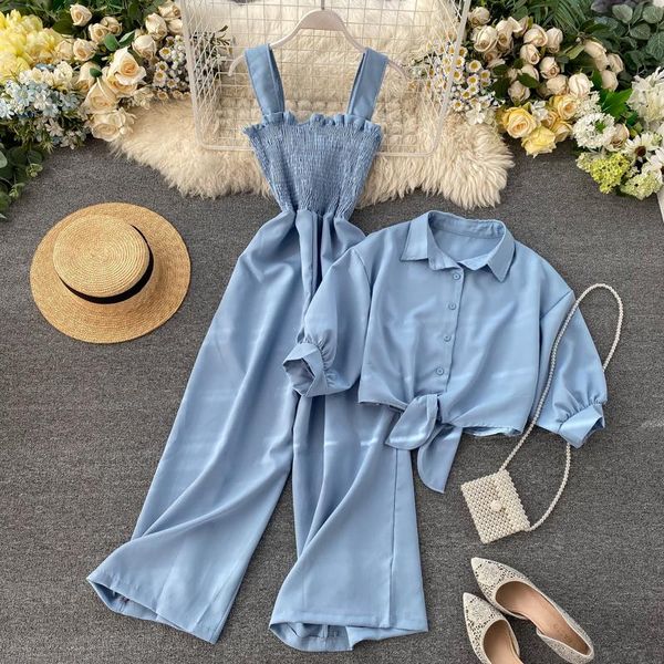 women's tracksuits 2021 summer two pieces set women loose short sunscreen jacket + suspending rompers clothing female casual holidays s, Gray
women's tracksuits 2021 summer two pieces set women loose short sunscreen jacket + suspending rompers clothing female casual holidays s, Gray