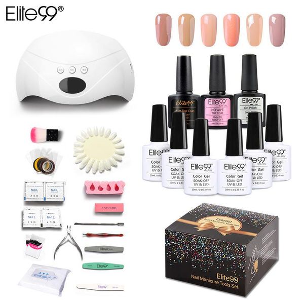 elite99 gel nail polish kits with 6pcs nude series varnishes 48w dryer no wipe matte base manicure tools set art
elite99 gel nail polish kits with 6pcs nude series varnishes 48w dryer no wipe matte base manicure tools set art