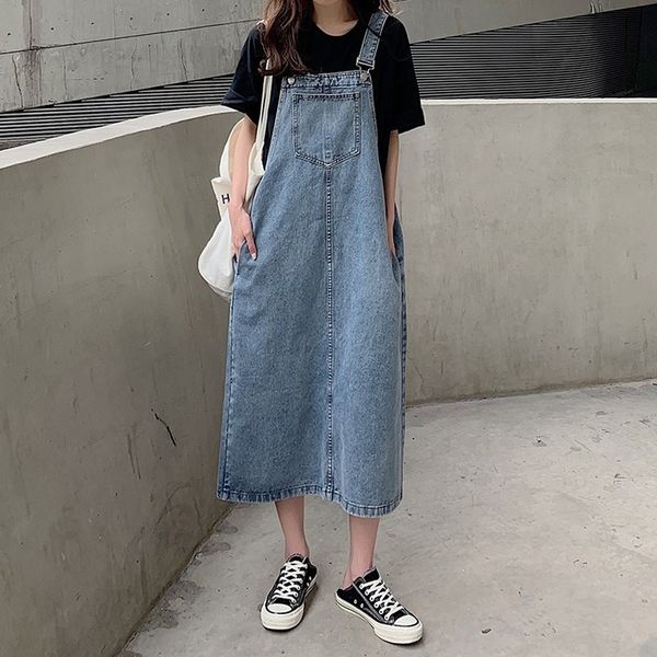 2021 new female student's loose mid long skirt with shoulder strap, korean fashion spring and summer edition 3hd4, Black;gray
2021 new female student's loose mid long skirt with shoulder strap, korean fashion spring and summer edition 3hd4, Black;gray