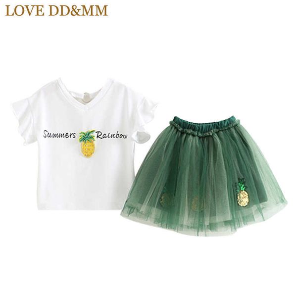 love dd&mm girls clothing sets summer girls pineapple short sleeve t-shirt + net yarn skirts sets 210715, White
love dd&mm girls clothing sets summer girls pineapple short sleeve t-shirt + net yarn skirts sets 210715, White