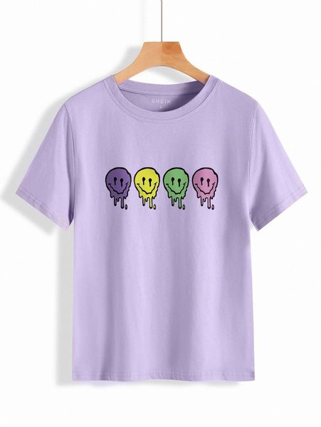 smile print round neck tee i9ke#, White
smile print round neck tee i9ke#, White