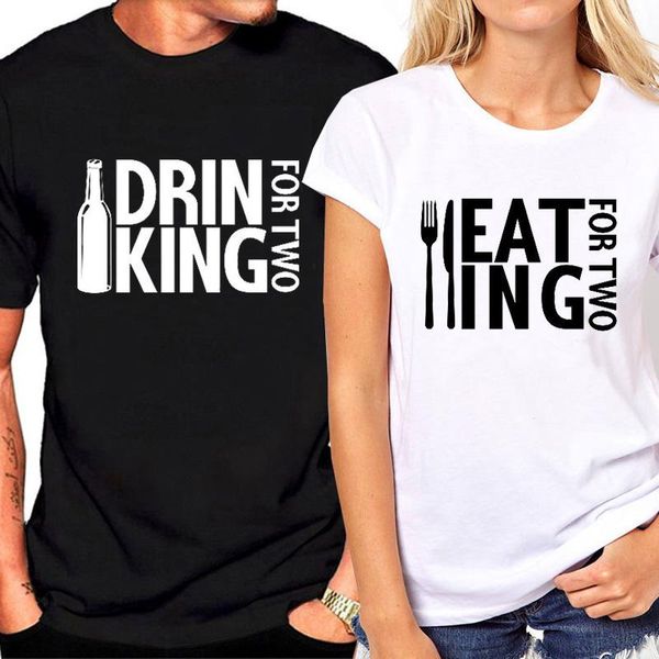 women's t-shirt 2021 funny women summer cool loose t shirt female couple clothes letter print drink and eat, White
women's t-shirt 2021 funny women summer cool loose t shirt female couple clothes letter print drink and eat, White