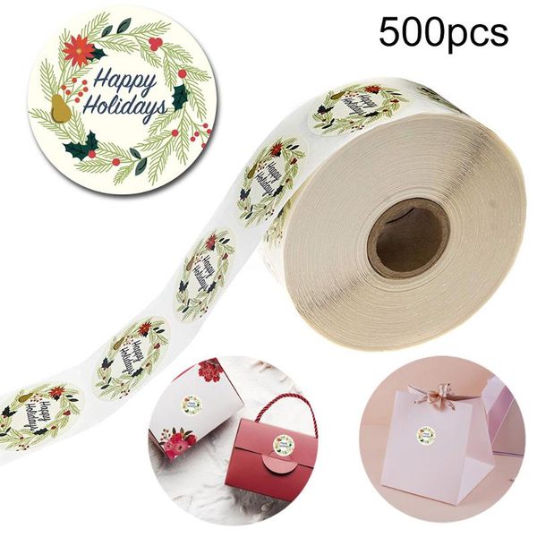 gift wrap holiday floral happy holidays stickers 1in" circle labels 500per pack self-adhesive sticker
gift wrap holiday floral happy holidays stickers 1in" circle labels 500per pack self-adhesive sticker