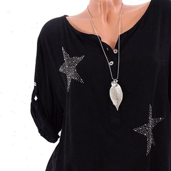 women t shirt autumn shirts pentangle rhinestone long sleeves round neck pullover loose mx8 drop good quality, White
women t shirt autumn shirts pentangle rhinestone long sleeves round neck pullover loose mx8 drop good quality, White