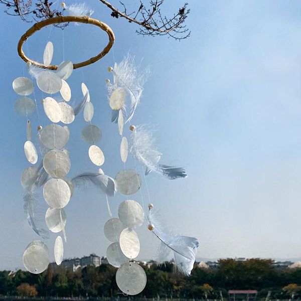 decorative objects & figurines natural dreamcatcher shell feather wind chime ornament unique outdoor balcony garden hanging decoration
decorative objects & figurines natural dreamcatcher shell feather wind chime ornament unique outdoor balcony garden hanging decoration