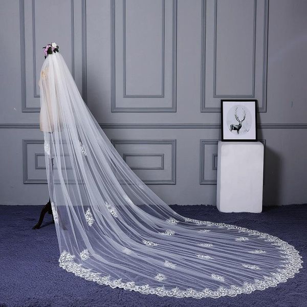 bridal veils lan ting bride one-tier cut edge lace applique wedding veil cathedral 53 scattered appliques, Black
bridal veils lan ting bride one-tier cut edge lace applique wedding veil cathedral 53 scattered appliques, Black