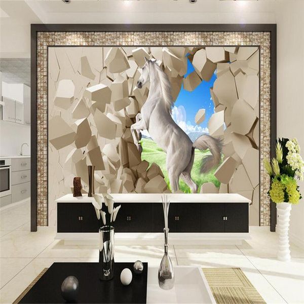 wallpapers custom wallpaper 3d stereoscopic white horse po wall mural grey brick papers for living room home decor
wallpapers custom wallpaper 3d stereoscopic white horse po wall mural grey brick papers for living room home decor