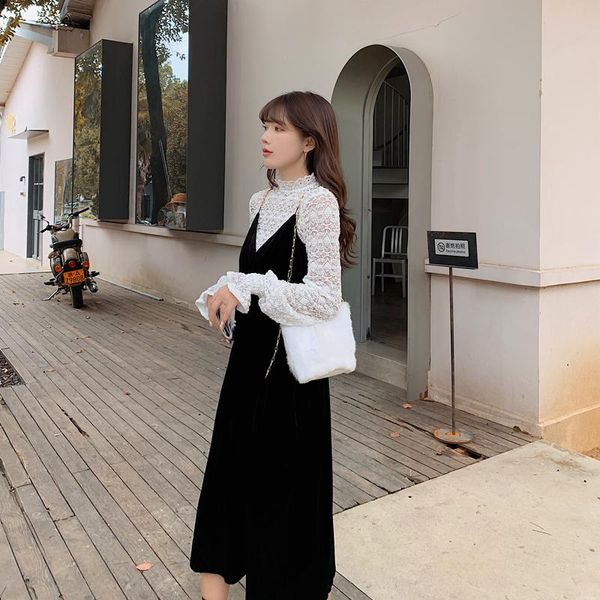 korean autumn spring women long velvet spaghetti dress fashion a-line v-neck sleeveless elegant brown black dresses ladies casual, Black;gray
korean autumn spring women long velvet spaghetti dress fashion a-line v-neck sleeveless elegant brown black dresses ladies casual, Black;gray