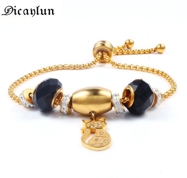 charm bracelets dicaylun id bracelet & bangles for women beads cat gold chain link elastic armbanden voor vrouwen, Golden;silver
charm bracelets dicaylun id bracelet & bangles for women beads cat gold chain link elastic armbanden voor vrouwen, Golden;silver