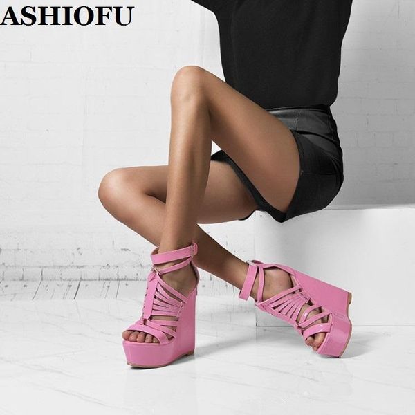 dress shoes ashiofu handmade real pos ladies wedge heels sandals night-club party prom summer evening dance fashion sandal, Black
dress shoes ashiofu handmade real pos ladies wedge heels sandals night-club party prom summer evening dance fashion sandal, Black