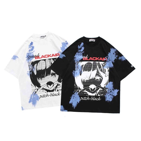 fashion t shirt white short sleeve men's and women's 2021 spring summer cartoon loose couple casual bottom coat, White;black
fashion t shirt white short sleeve men's and women's 2021 spring summer cartoon loose couple casual bottom coat, White;black
