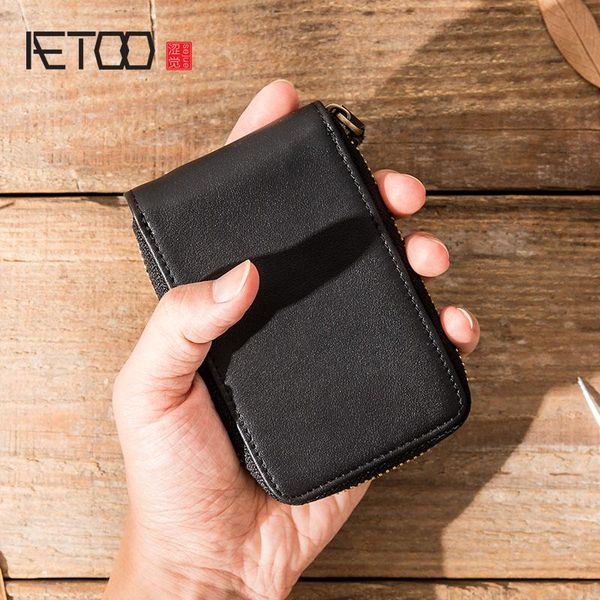 card holders aetoo leather men's holder, multi-function zipper simple and versatile coin purse, Brown;gray
card holders aetoo leather men's holder, multi-function zipper simple and versatile coin purse, Brown;gray