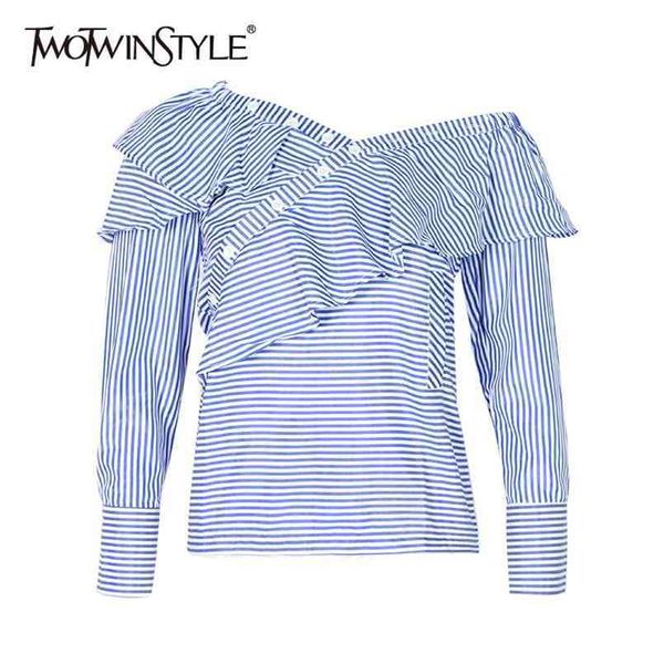 striped elegant shirt for women v neck long sleeve patchwork button casual shirts female fashion clothing 210524, White
striped elegant shirt for women v neck long sleeve patchwork button casual shirts female fashion clothing 210524, White
