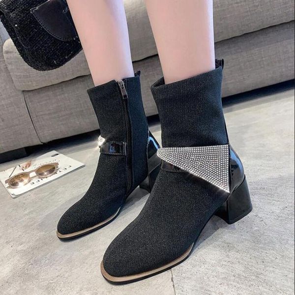 boots ankle women shoes fashion square heel stretch socks short fur warm 2021 winter d612, Black
boots ankle women shoes fashion square heel stretch socks short fur warm 2021 winter d612, Black