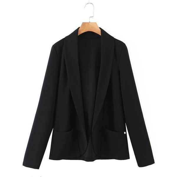 women's suits & blazers y4757 - european and american clothing wholesale 2021 spring autumn fashion temperament buttonless double pocke, White;black
women's suits & blazers y4757 - european and american clothing wholesale 2021 spring autumn fashion temperament buttonless double pocke, White;black