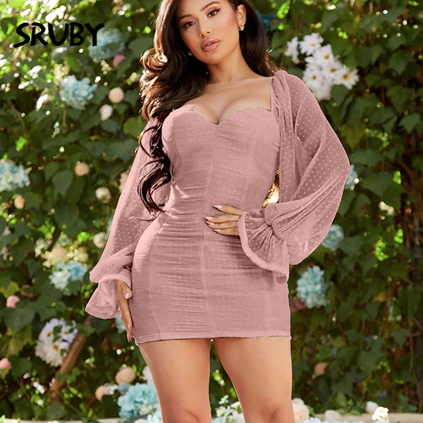 sruby mesh summer polka dot dress women beige pleated dress sweetheart neckline lantern sleeve ruched bodycon dress pink, Black;white
sruby mesh summer polka dot dress women beige pleated dress sweetheart neckline lantern sleeve ruched bodycon dress pink, Black;white