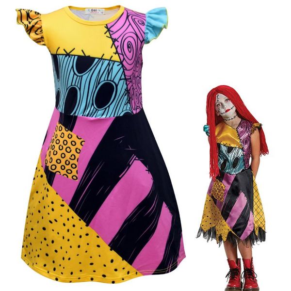 girl's dresses halloween girls costumes holiday party dress christmas eve sleeve ruffles ruched toddler kids clothes vestidos 3 t0 8 yr, Red;yellow
girl's dresses halloween girls costumes holiday party dress christmas eve sleeve ruffles ruched toddler kids clothes vestidos 3 t0 8 yr, Red;yellow