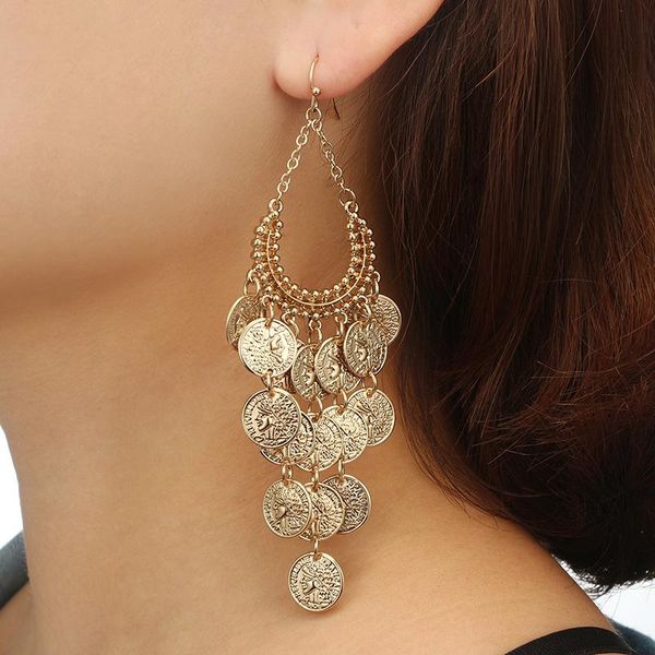 dangle & chandelier european pattern earring fashion personality exaggeration ball crescent moon shape long fund metal circle piece earrings, Silver
dangle & chandelier european pattern earring fashion personality exaggeration ball crescent moon shape long fund metal circle piece earrings, Silver