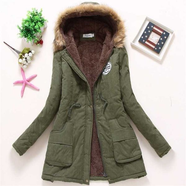 ailegogo women winter military coats cotton wadded hooded jacket casual parka thickness warm xxxl size quilt snow outwear 211221, Black
ailegogo women winter military coats cotton wadded hooded jacket casual parka thickness warm xxxl size quilt snow outwear 211221, Black
